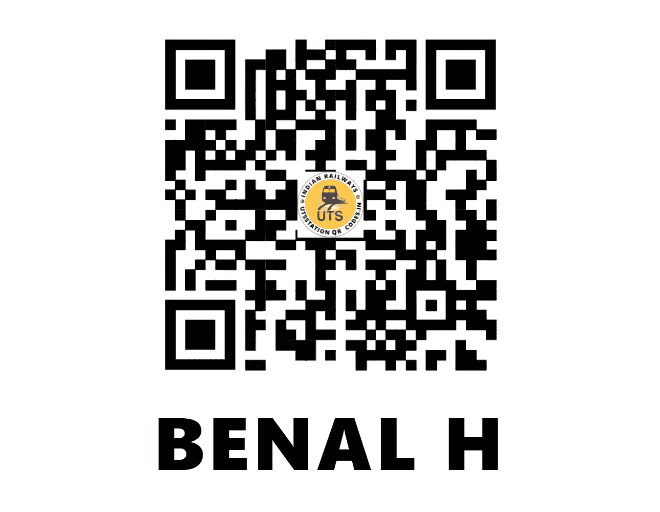 UTS QR Code for BENAL H - BENL - SW (KARNATAKA)