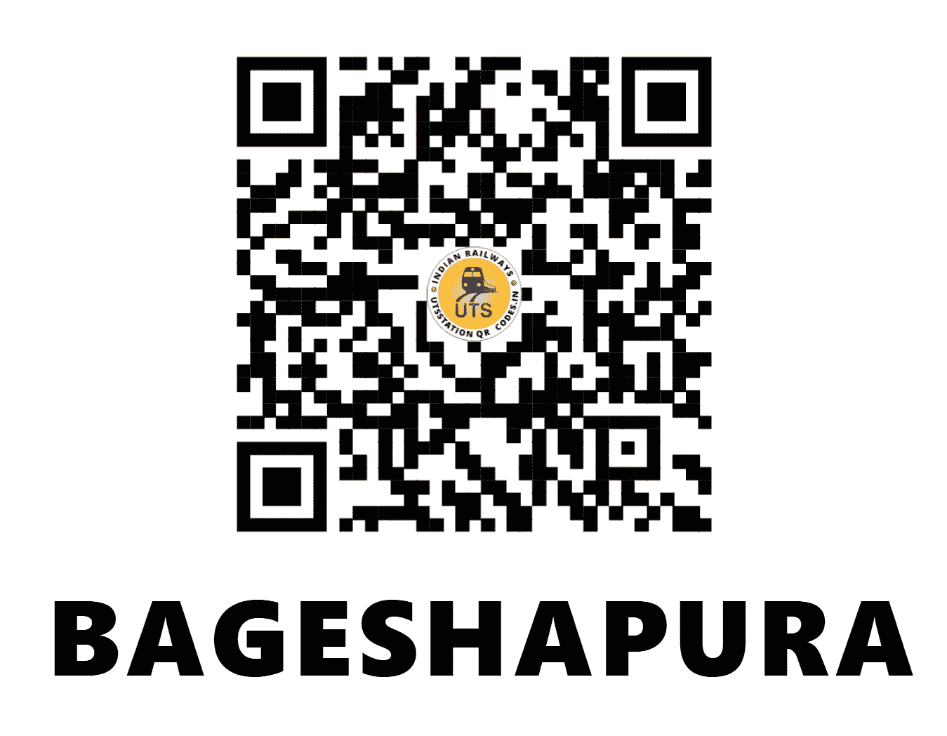 UTS QR Code for BAGESHAPURA - BGPA - SW (KARNATAKA)