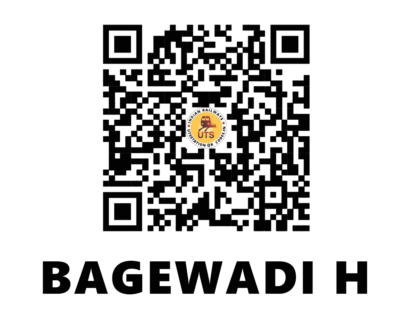 UTS QR Code for BAGEWADI H - BGWD - SW (KARNATAKA)