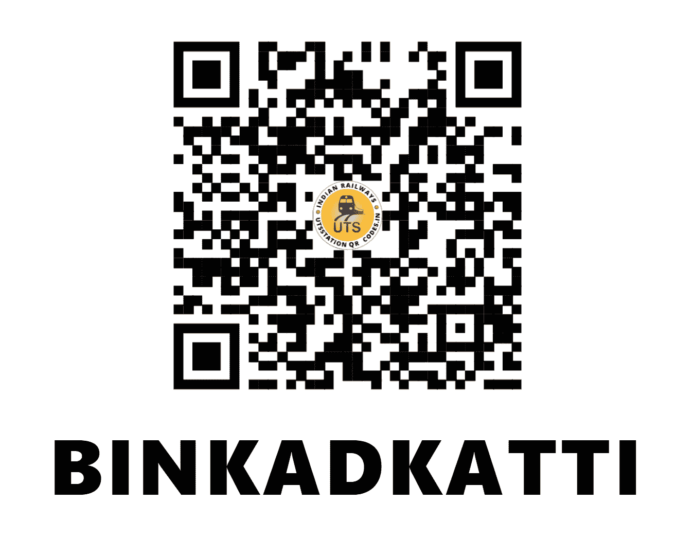 UTS QR Code for BINKADKATTI - BKIT - SW (KARNATAKA)