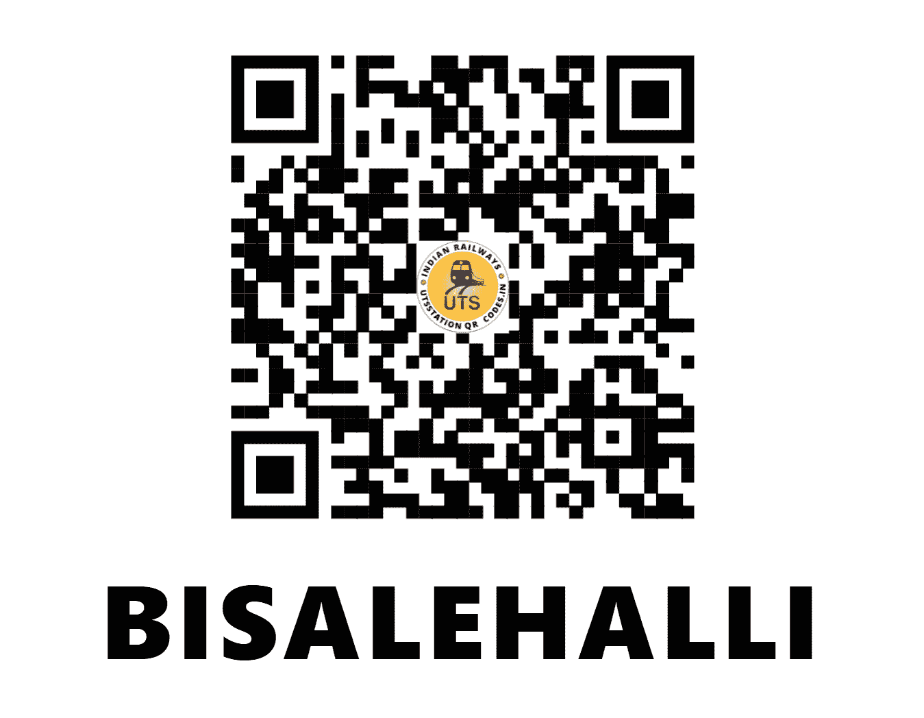 UTS QR Code for BISALEHALLI - BLHI - SW (KARNATAKA)