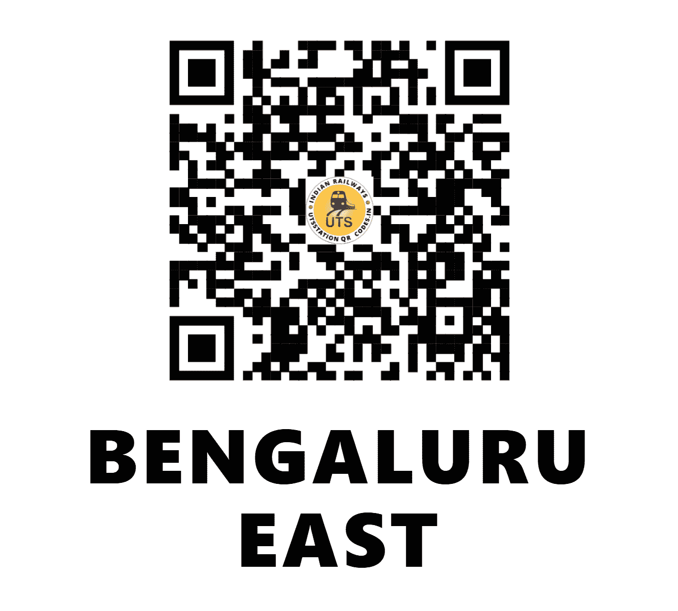 UTS QR Code for BENGALURU EAST - BNCE - SW (KARNATAKA)