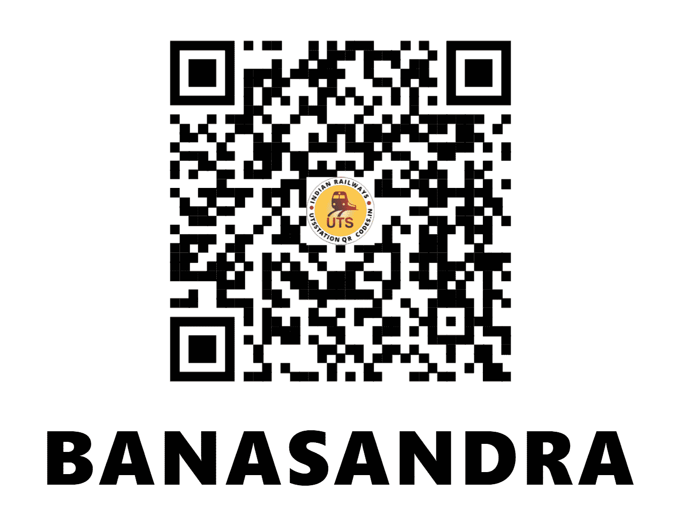 UTS QR Code for BANASANDRA - BSN - SW (KARNATAKA)