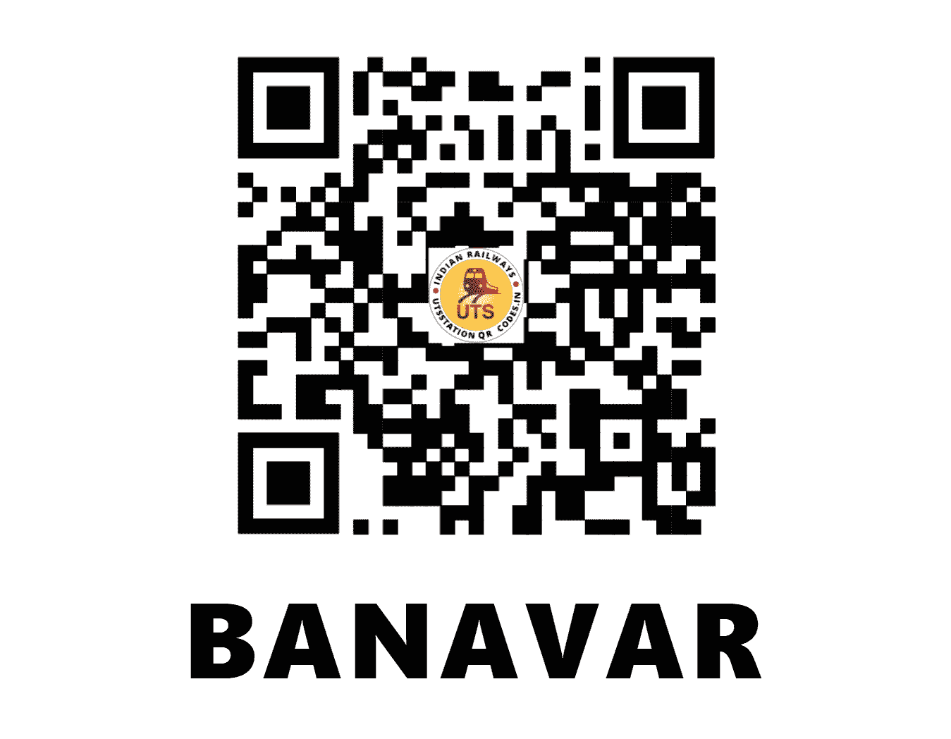 UTS QR Code for BANAVAR - BVR - SW (KARNATAKA)