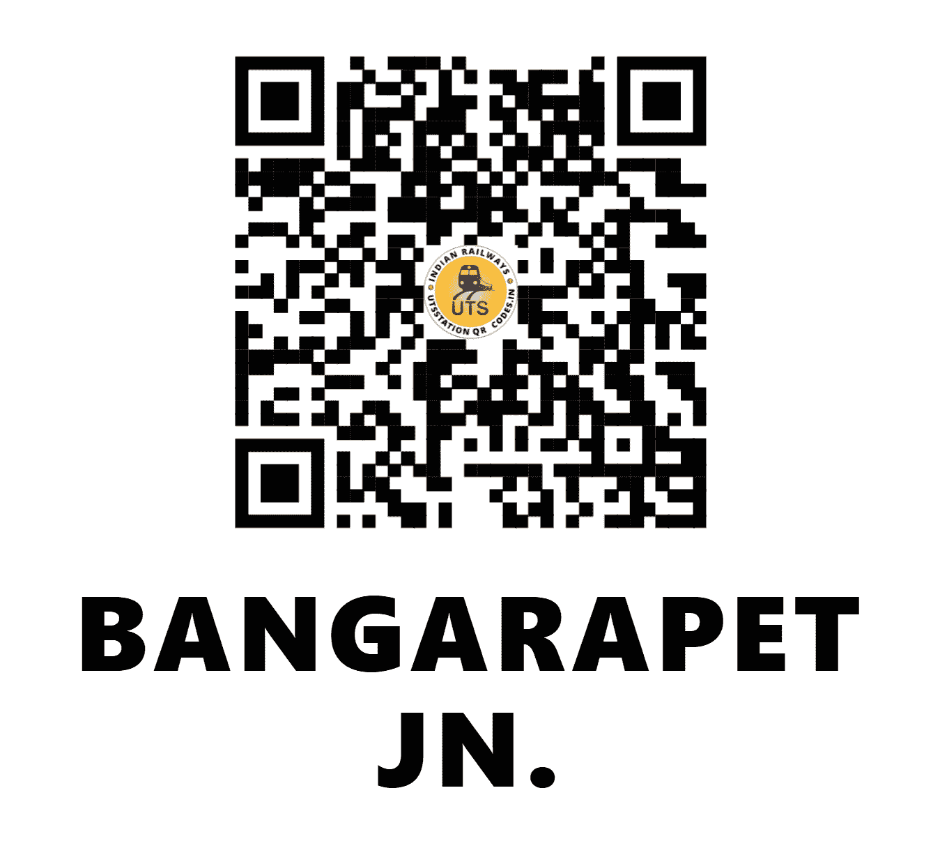 UTS QR Code for BANGARAPET JN. - BWT - SW (KARNATAKA)