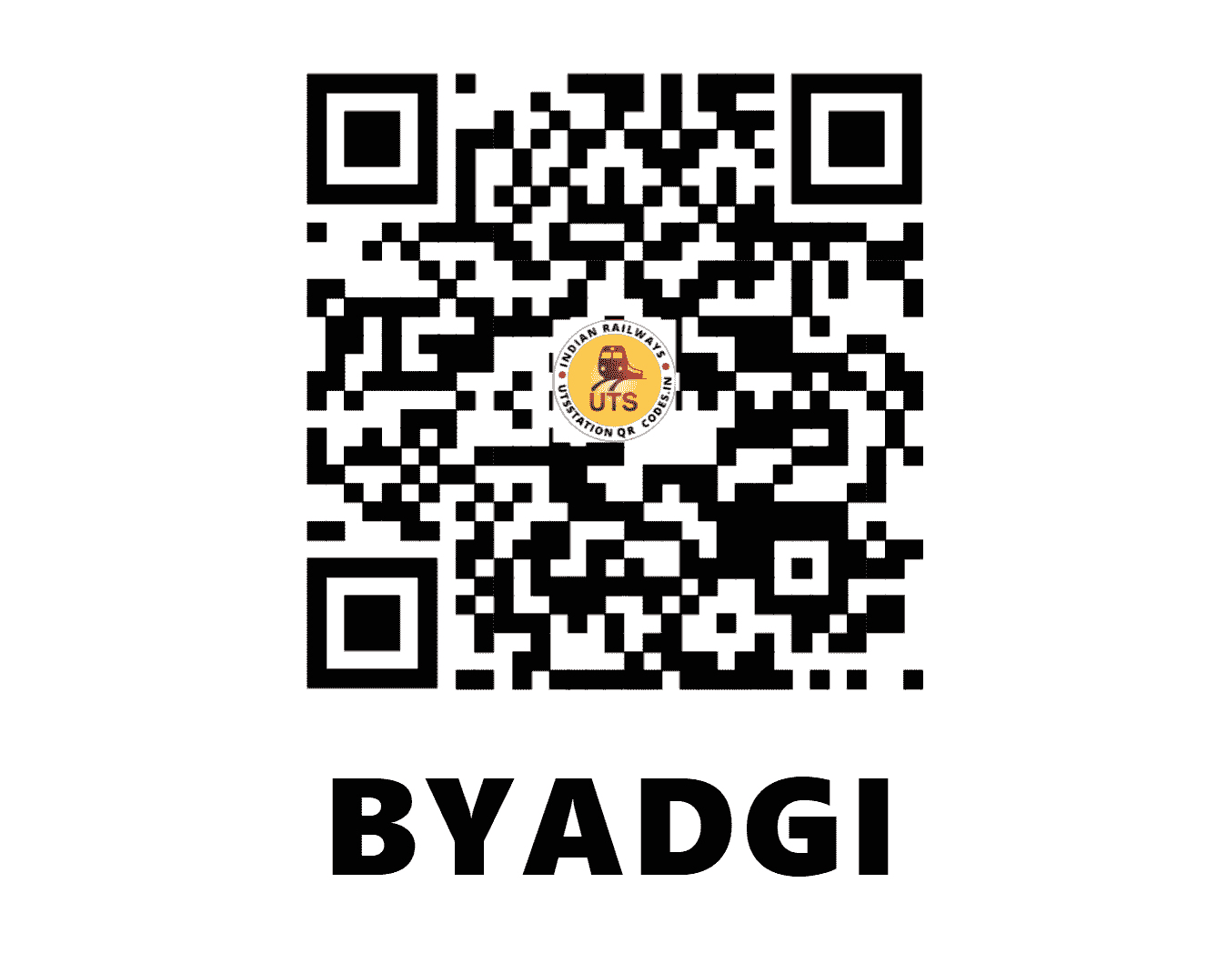 UTS QR Code for BYADGI - BYD - SW (KARNATAKA)