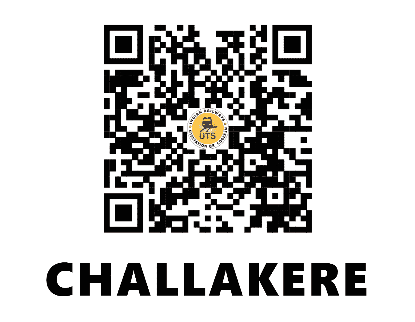 UTS QR Code for CHALLAKERE - CHKE - SW (KARNATAKA)