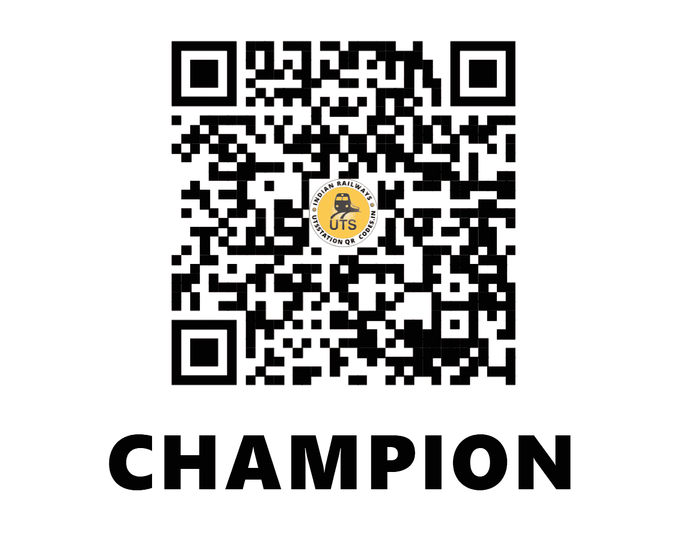 UTS QR Code for CHAMPION - CHU - SW (KARNATAKA)