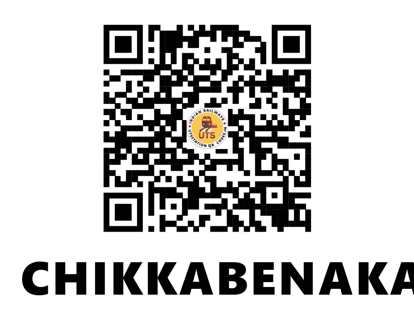 UTS QR Code for CHIKKABENAKAL - CKBK - SW (KARNATAKA)
