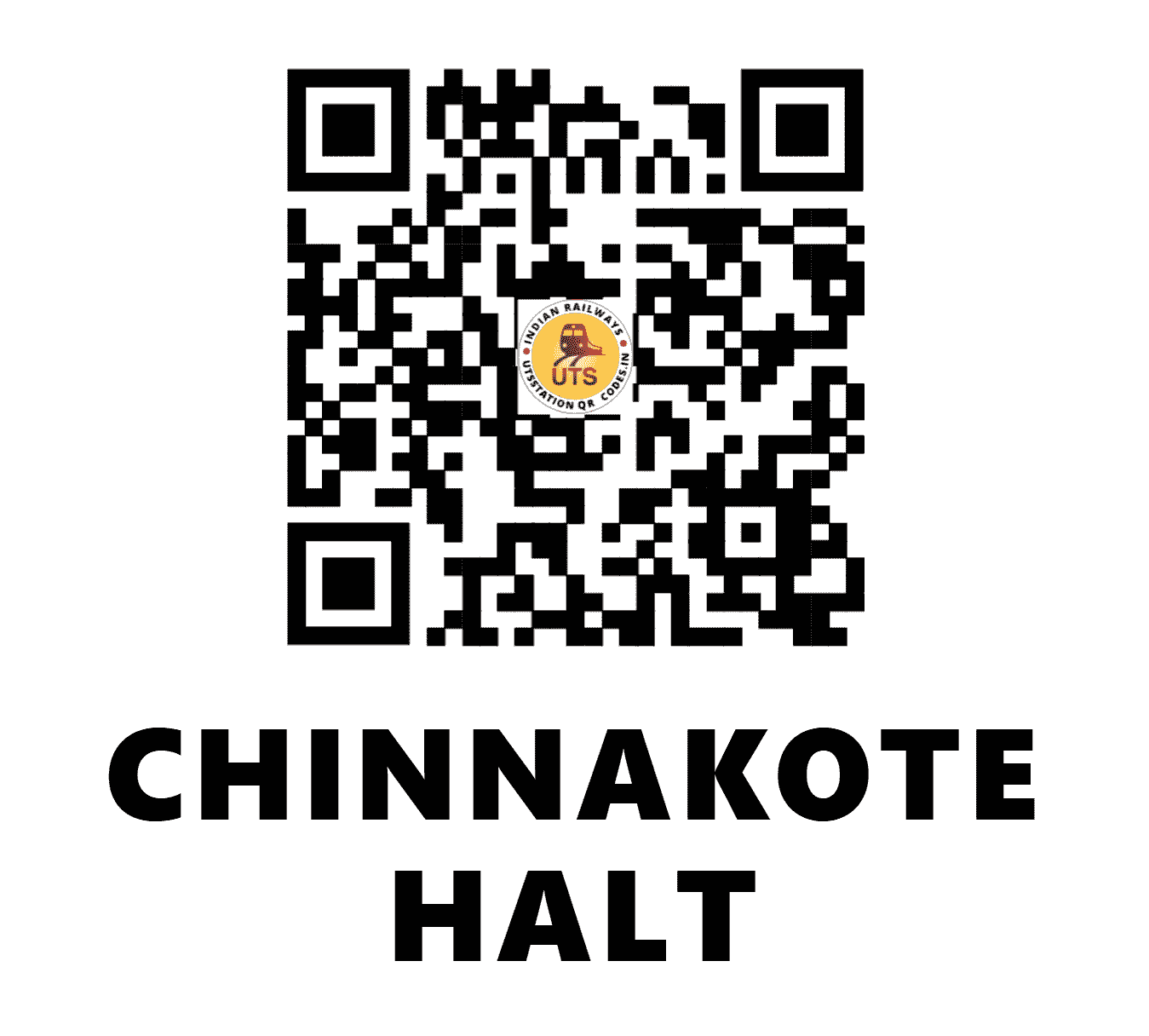 UTS QR Code for CHINNAKOTE HALT - CNKH - SW (KARNATAKA)