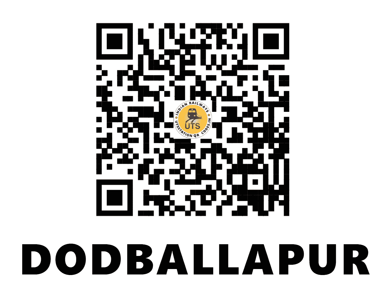 UTS QR Code for DODBALLAPUR - DBU - SW (KARNATAKA)