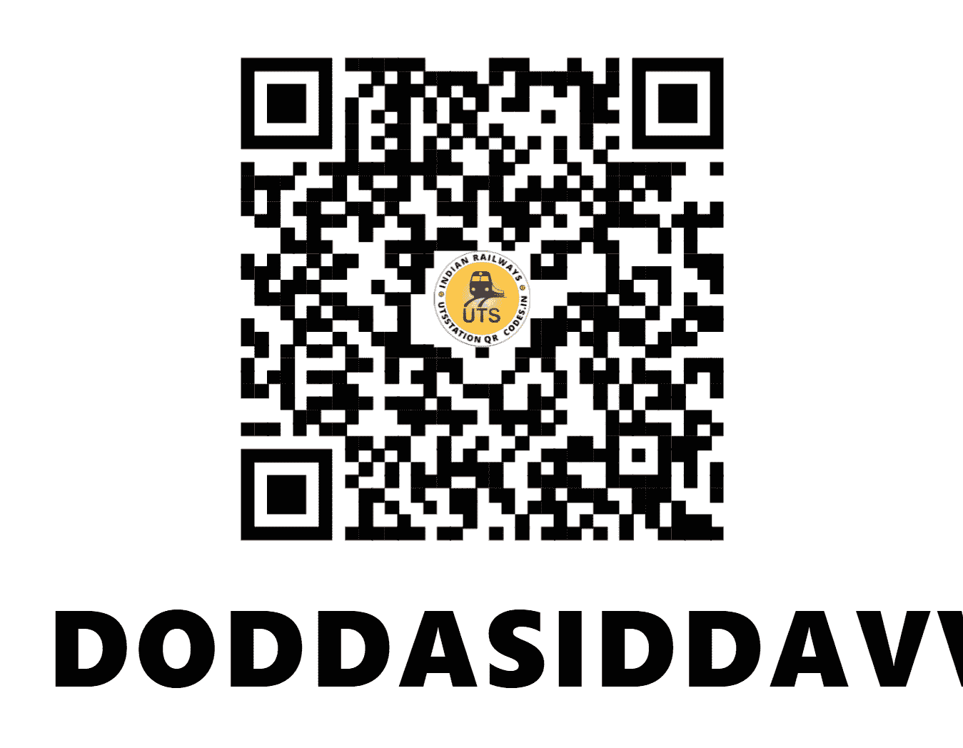 UTS QR Code for DODDASIDDAVVANAHALLI - DSHI - SW (KARNATAKA)