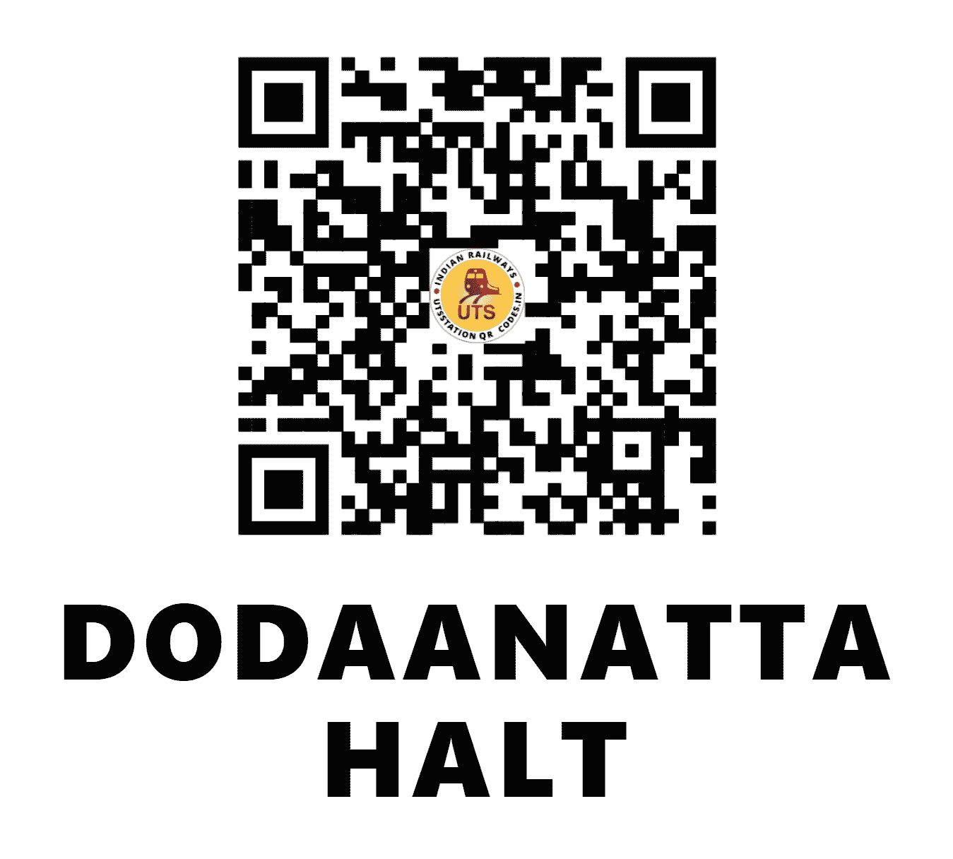 UTS QR Code for DODAANATTA HALT - DTT - SW (KARNATAKA)