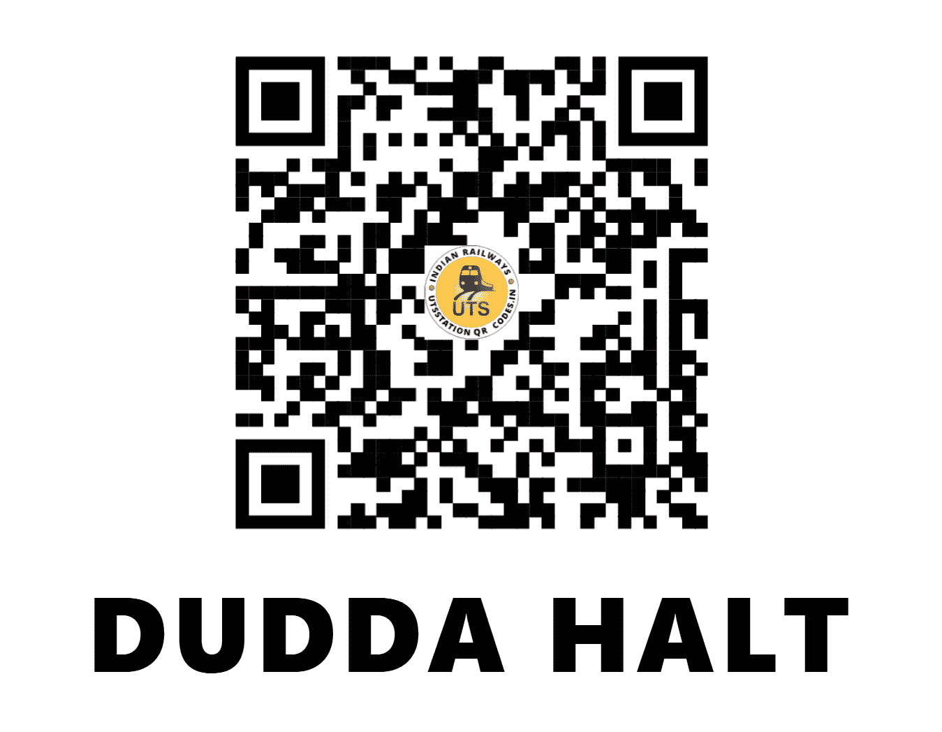 UTS QR Code for DUDDA HALT - DUH - SW (KARNATAKA)