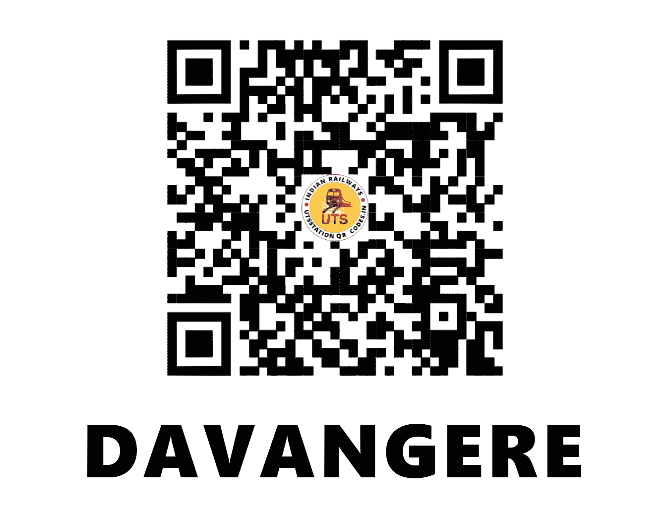 UTS QR Code for DAVANGERE - DVG - SW (KARNATAKA)