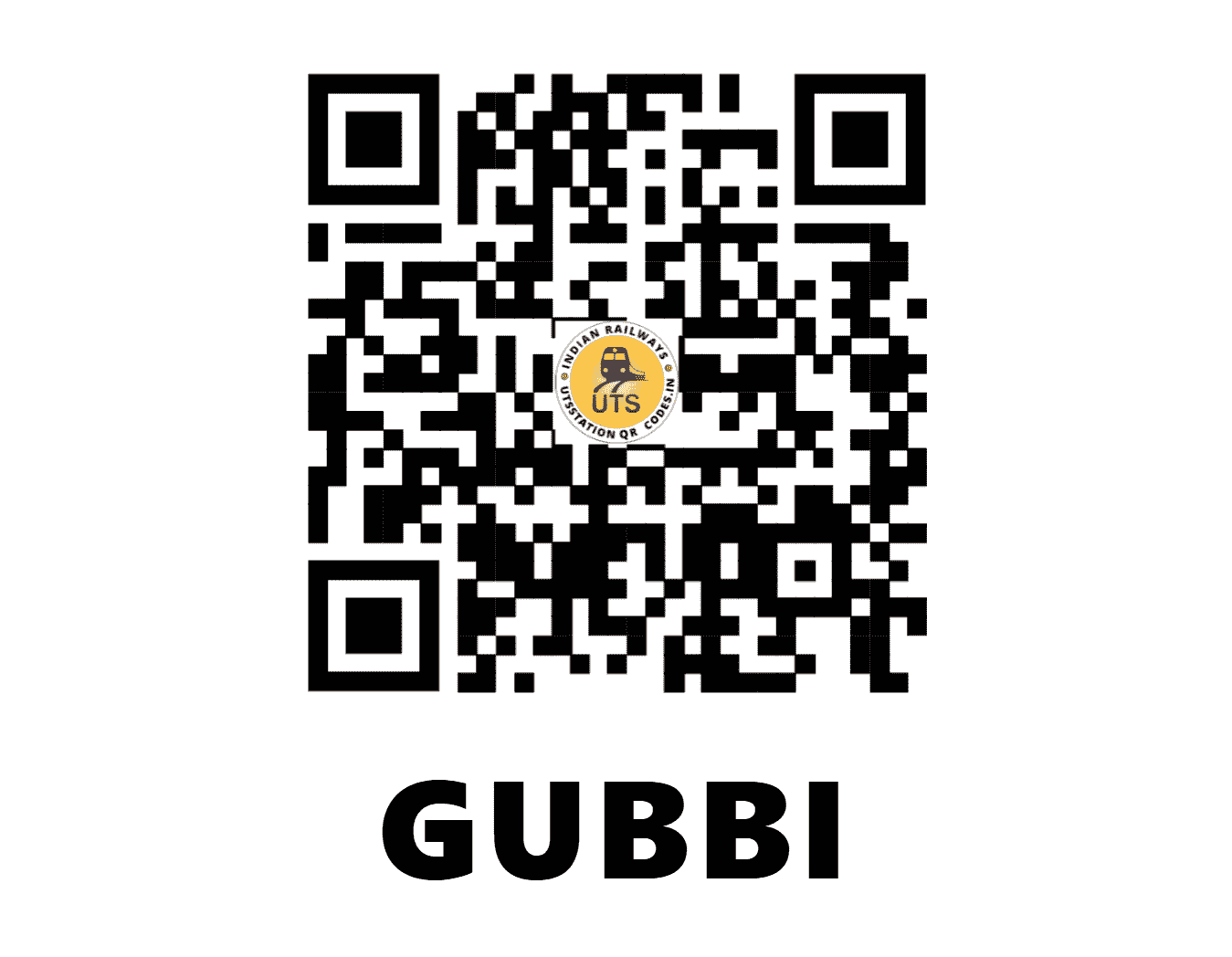 UTS QR Code for GUBBI - GBB - SW (KARNATAKA)