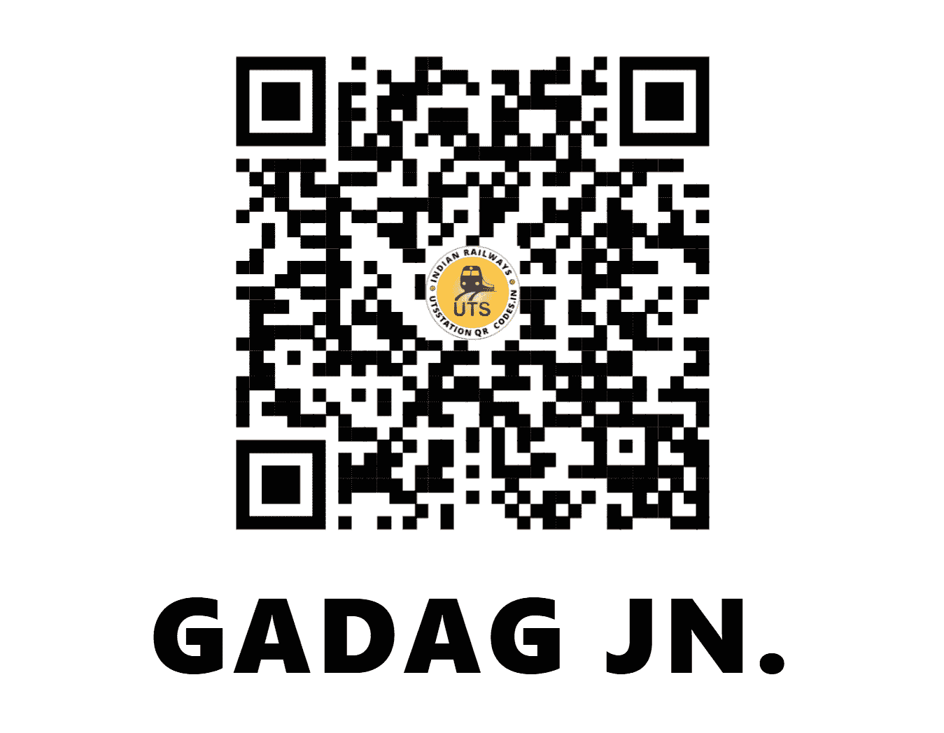 UTS QR Code for GADAG JN. - GDG - SW (KARNATAKA)