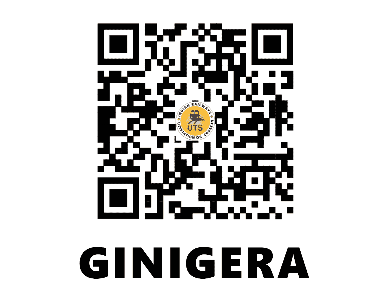 UTS QR Code for GINIGERA - GIN - SW (KARNATAKA)
