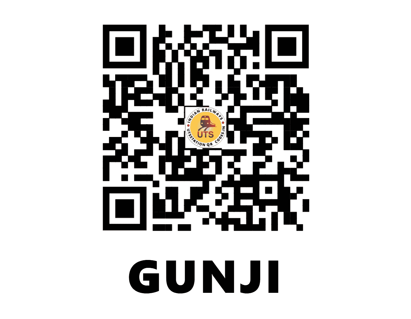 UTS QR Code for GUNJI - GNJ - SW (KARNATAKA)