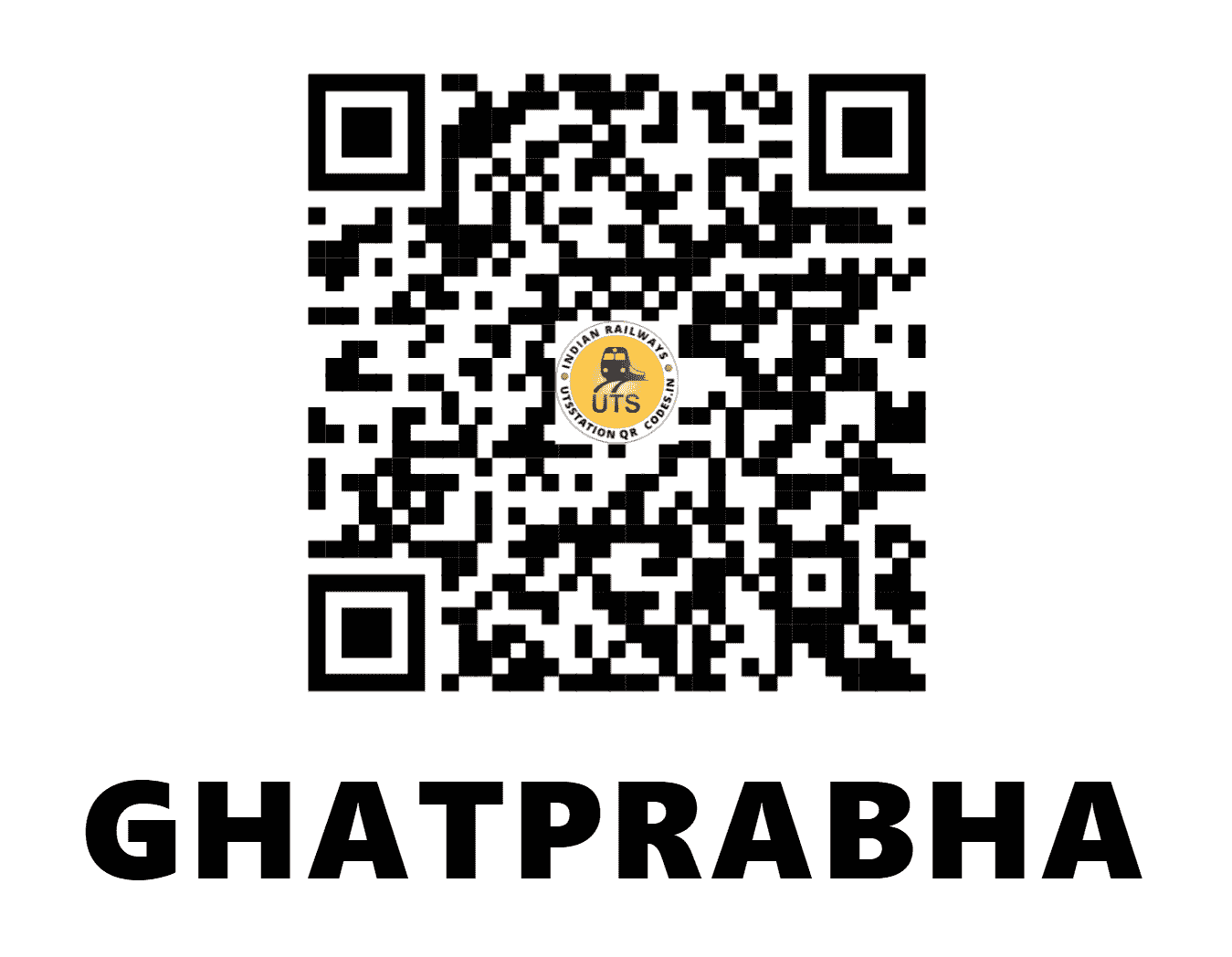 UTS QR Code for GHATPRABHA - GPB - SW (KARNATAKA)