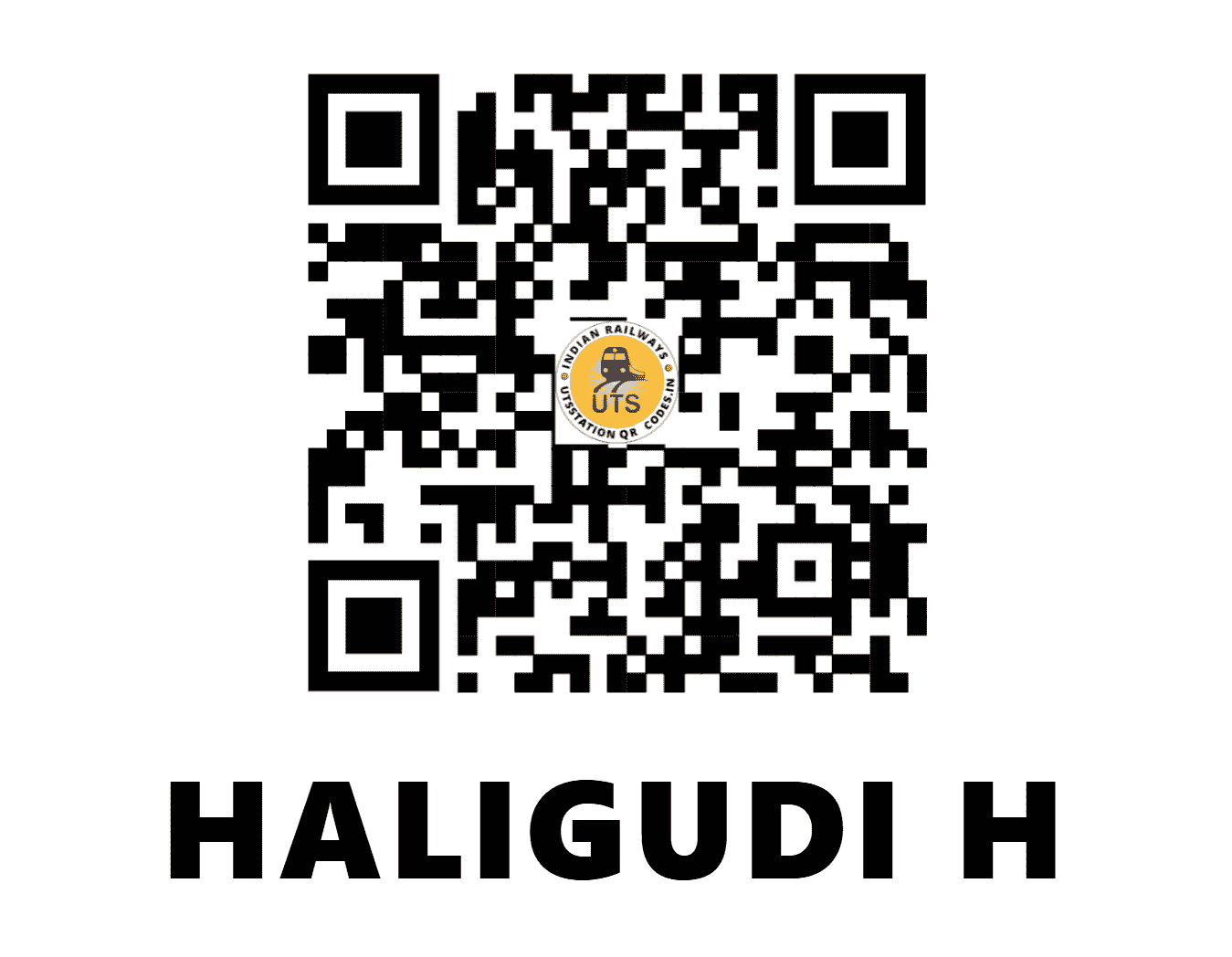 UTS QR Code for HALIGUDI H - HAG - SW (KARNATAKA)