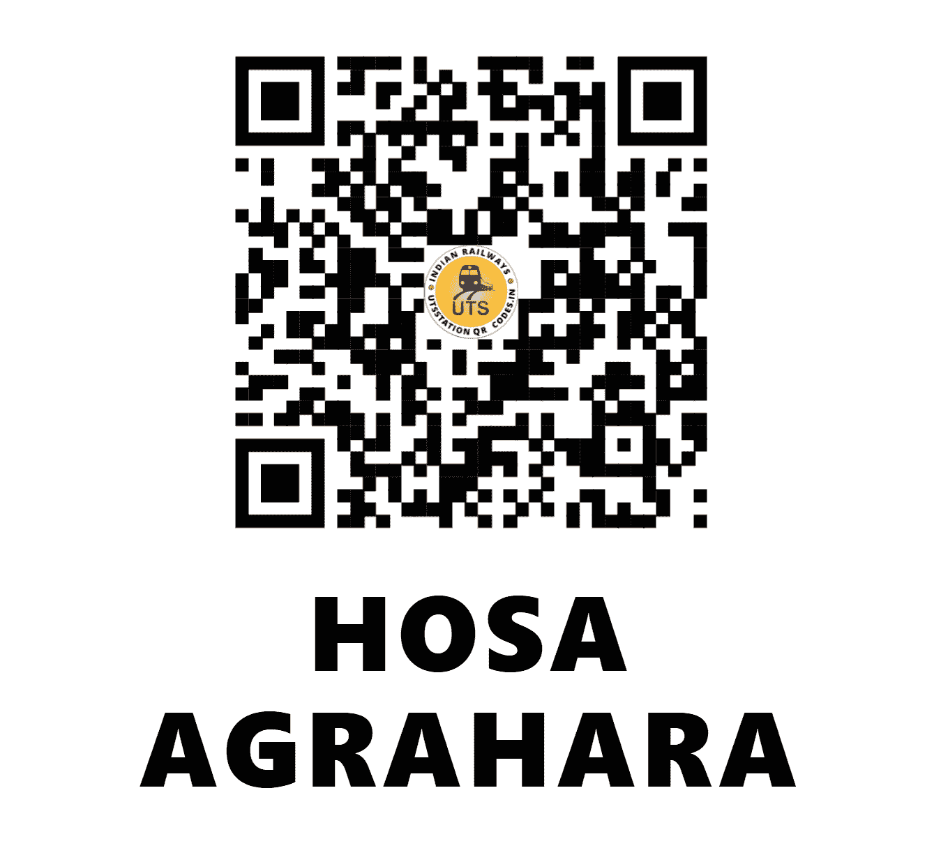 UTS QR Code for HOSA AGRAHARA - HAH - SW (KARNATAKA)