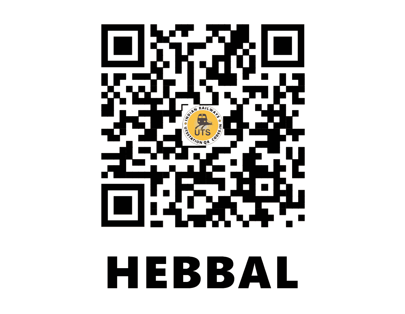 UTS QR Code for HEBBAL - HEB - SW (KARNATAKA)