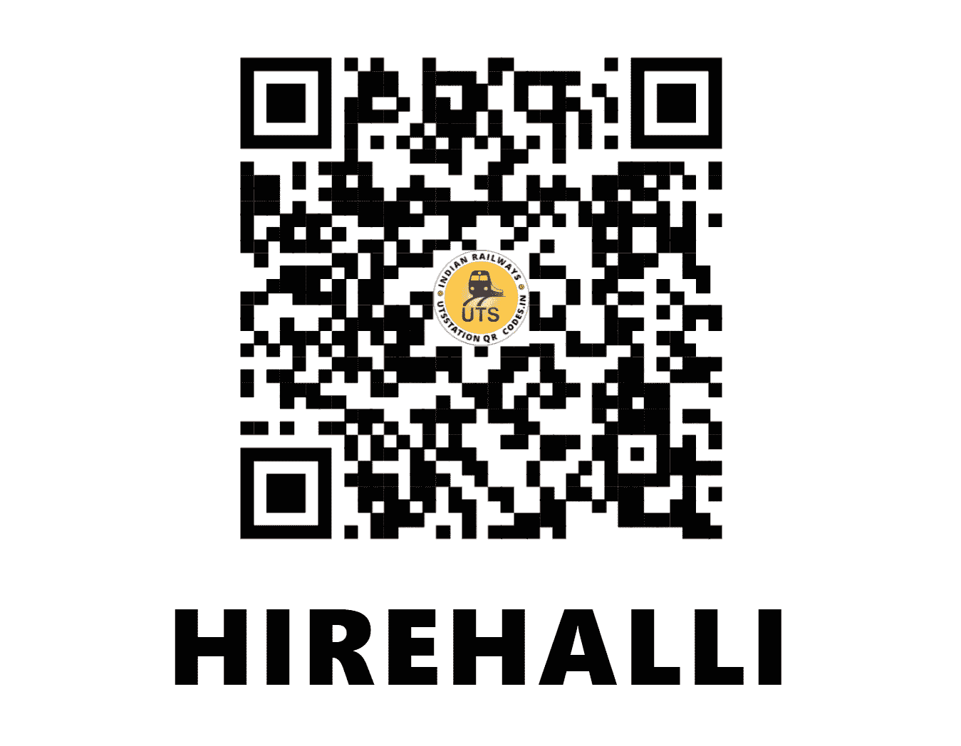 UTS QR Code for HIREHALLI - HHL - SW (KARNATAKA)