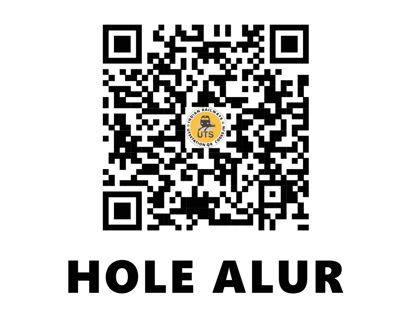UTS QR Code for HOLE ALUR - HLAR - SW (KARNATAKA)