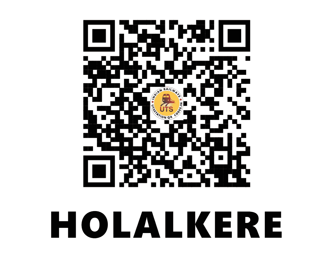 UTS QR Code for HOLALKERE - HLK - SW (KARNATAKA)