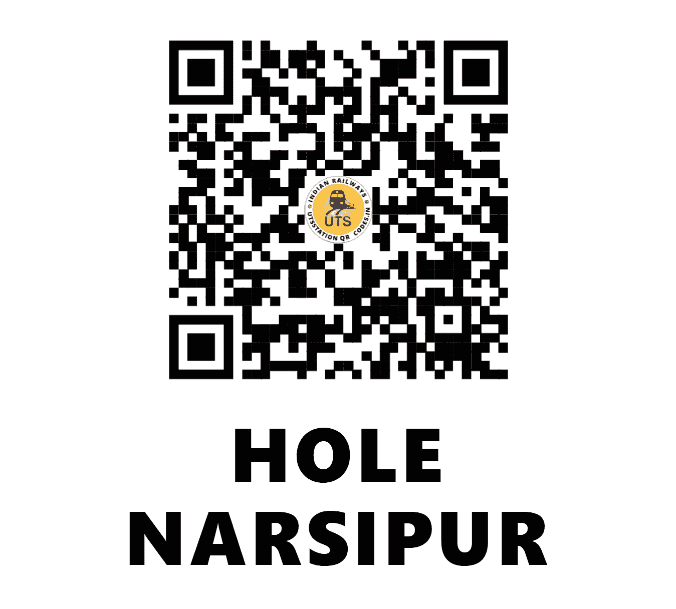 UTS QR Code for HOLE NARSIPUR - HLN - SW (KARNATAKA)