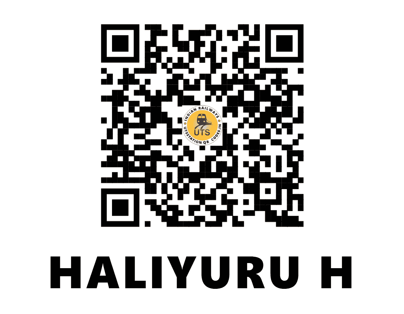 UTS QR Code for HALIYURU H - HLV - SW (KARNATAKA)