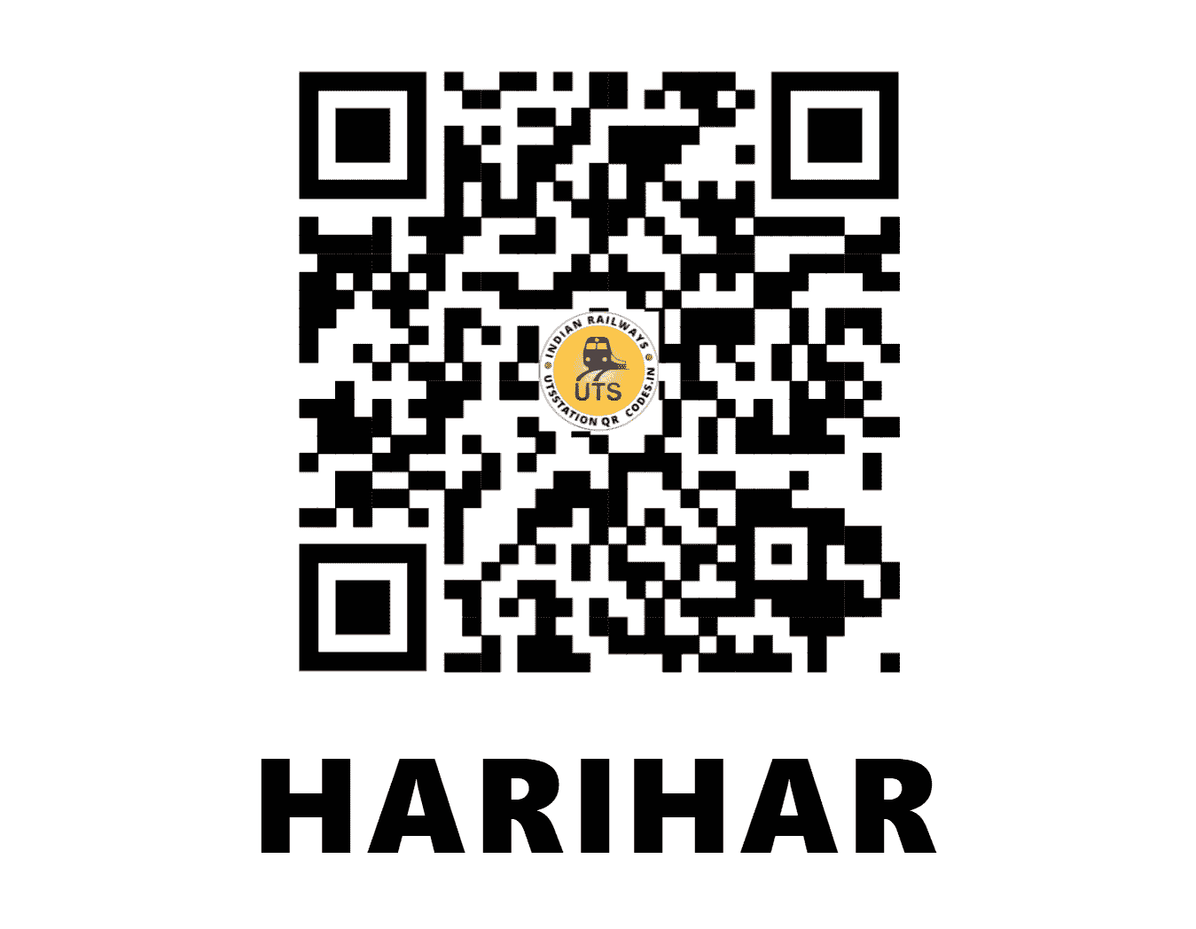 UTS QR Code for HARIHAR - HRR - SW (KARNATAKA)