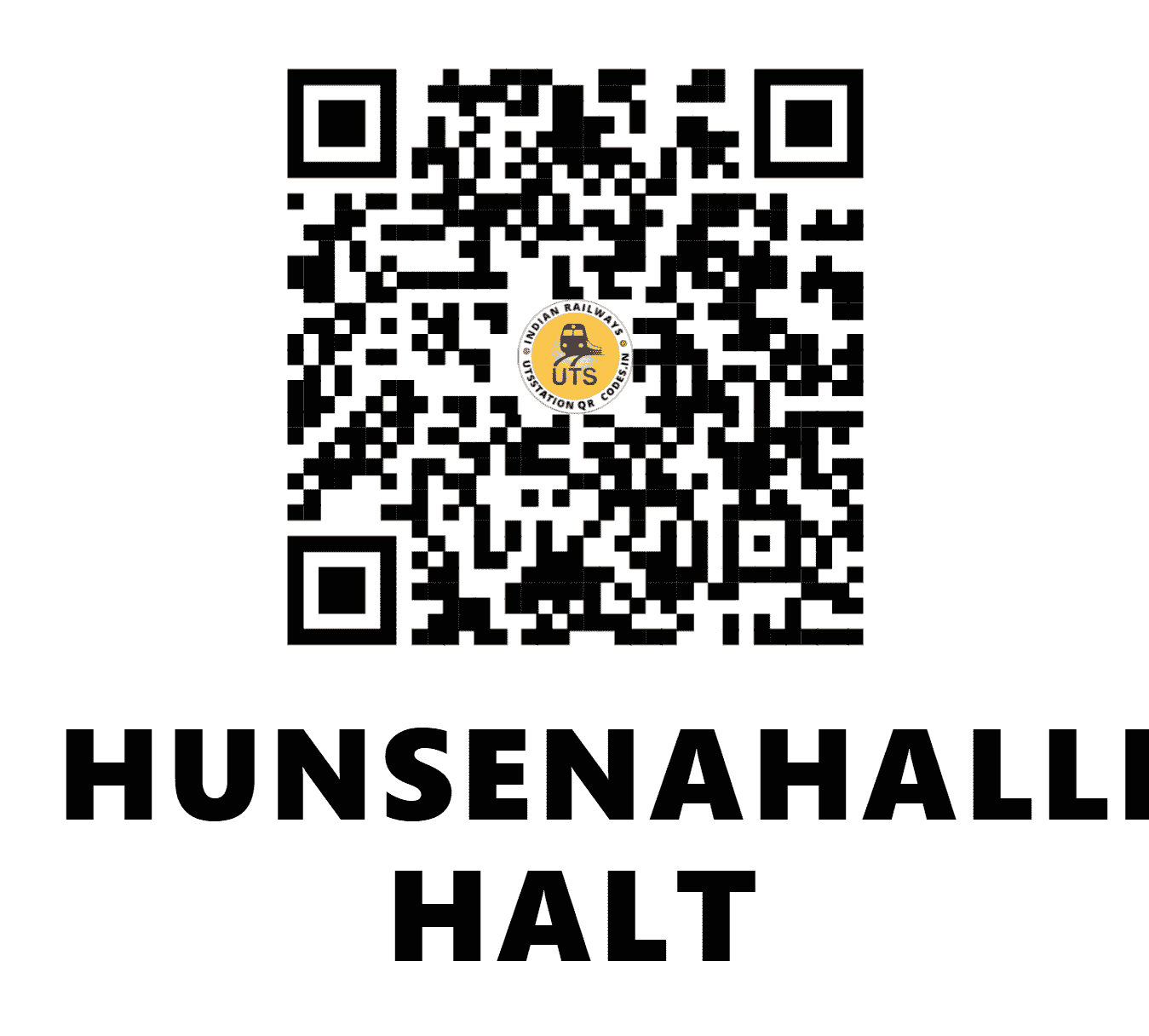 UTS QR Code for HUNSENAHALLI HALT - HUN - SW (KARNATAKA)