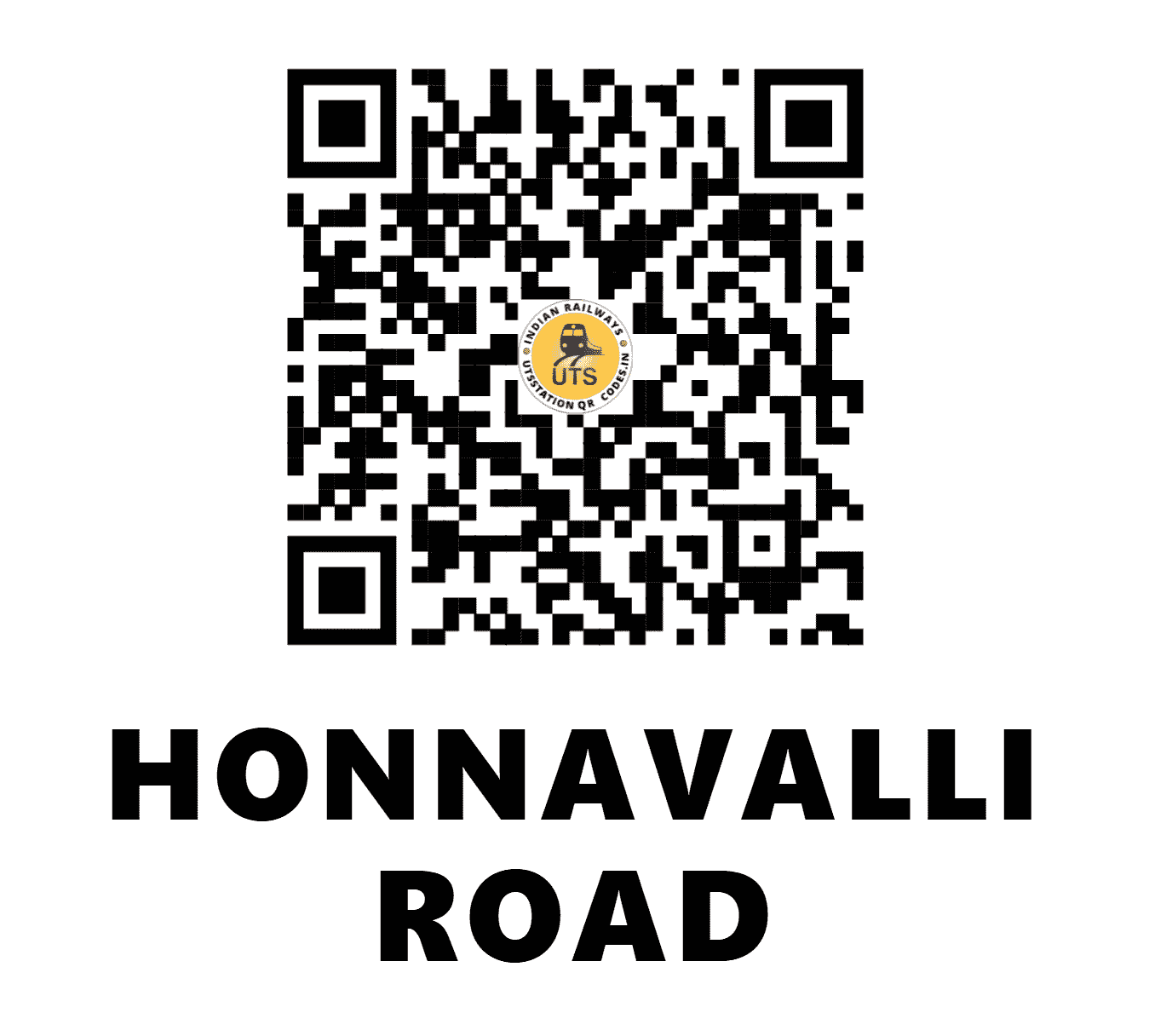 UTS QR Code for HONNAVALLI ROAD - HVL - SW (KARNATAKA)
