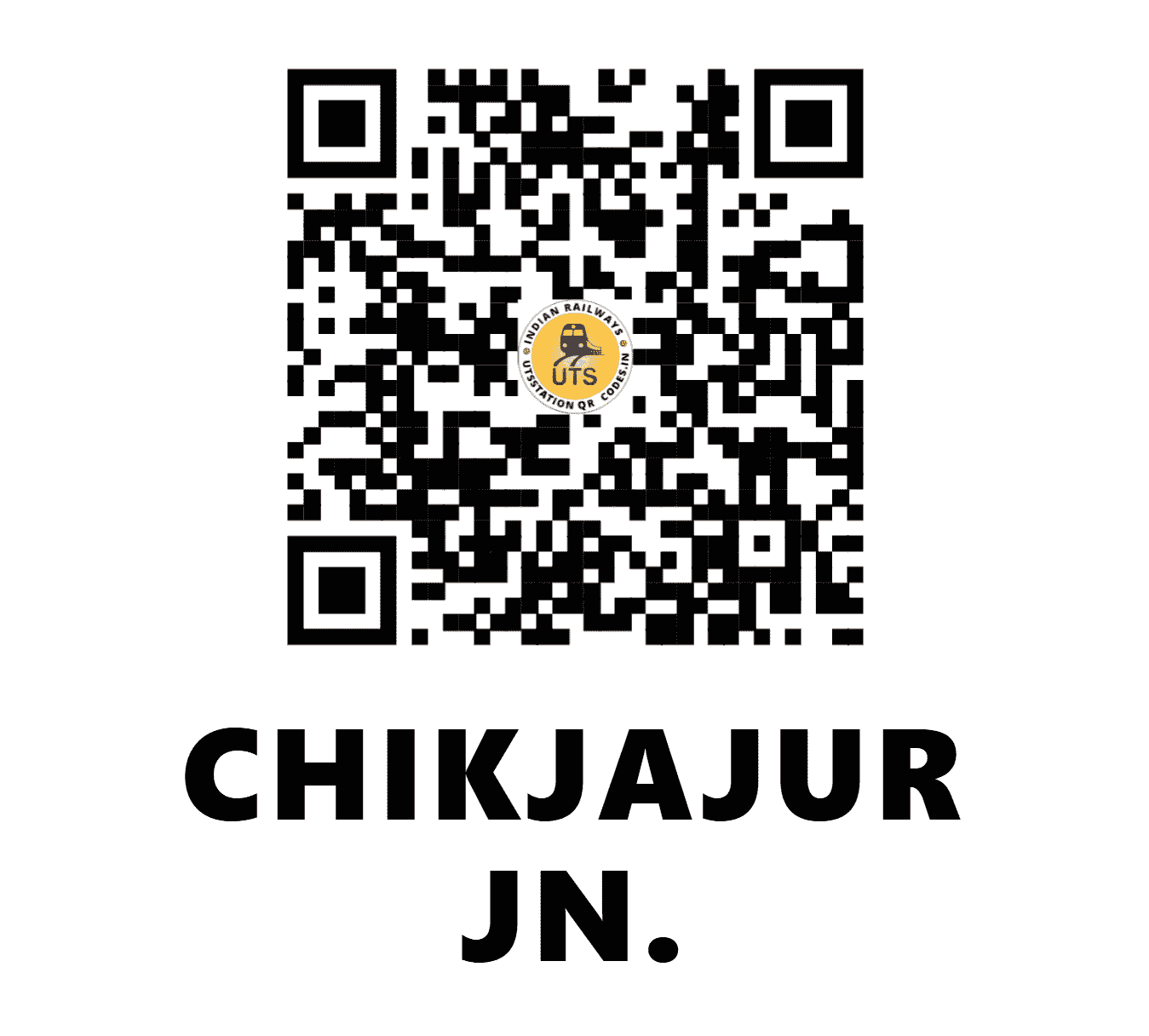 UTS QR Code for CHIKJAJUR JN. - JRU - SW (KARNATAKA)