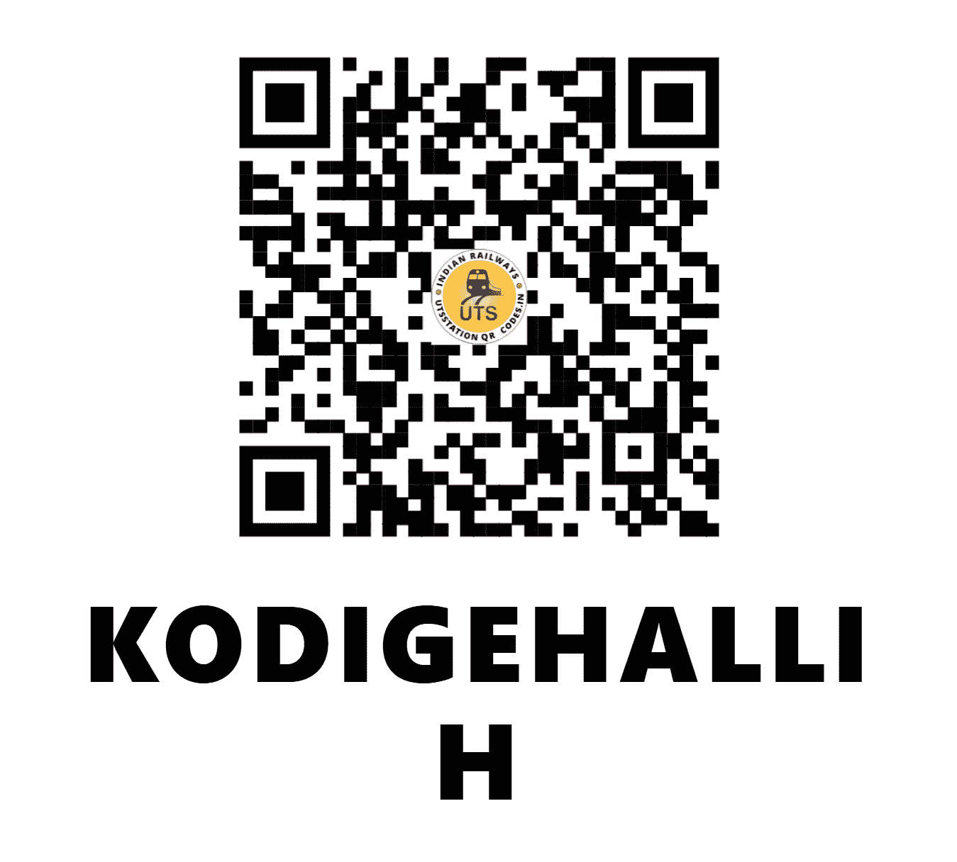 UTS QR Code for KODIGEHALLI H - KDGH - SW (KARNATAKA)