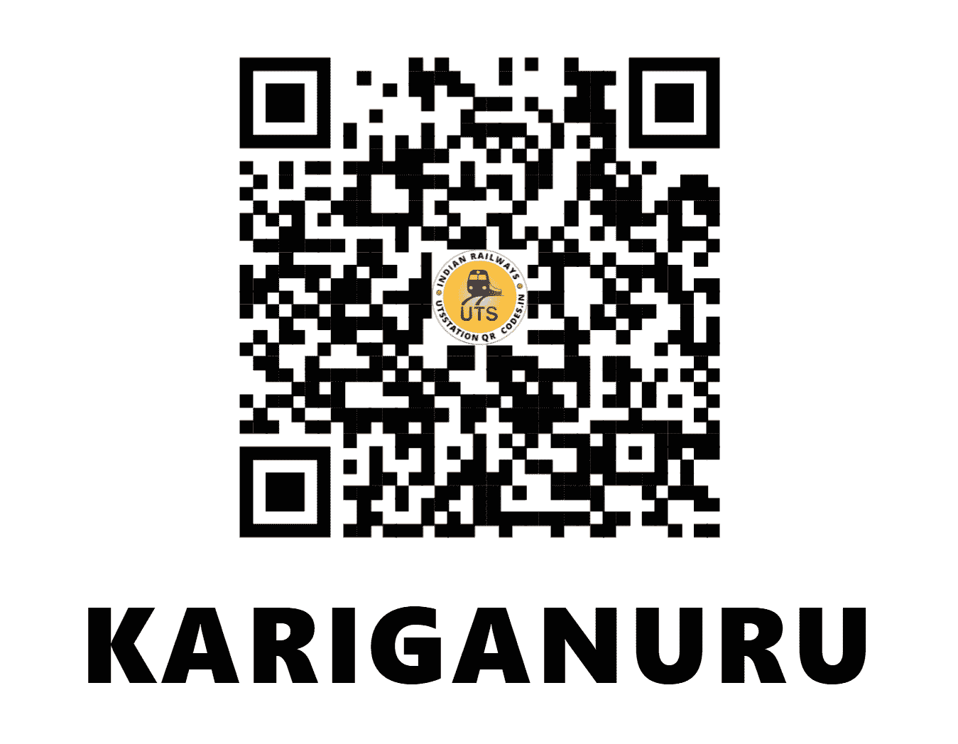 UTS QR Code for KARIGANURU - KGW - SW (KARNATAKA)