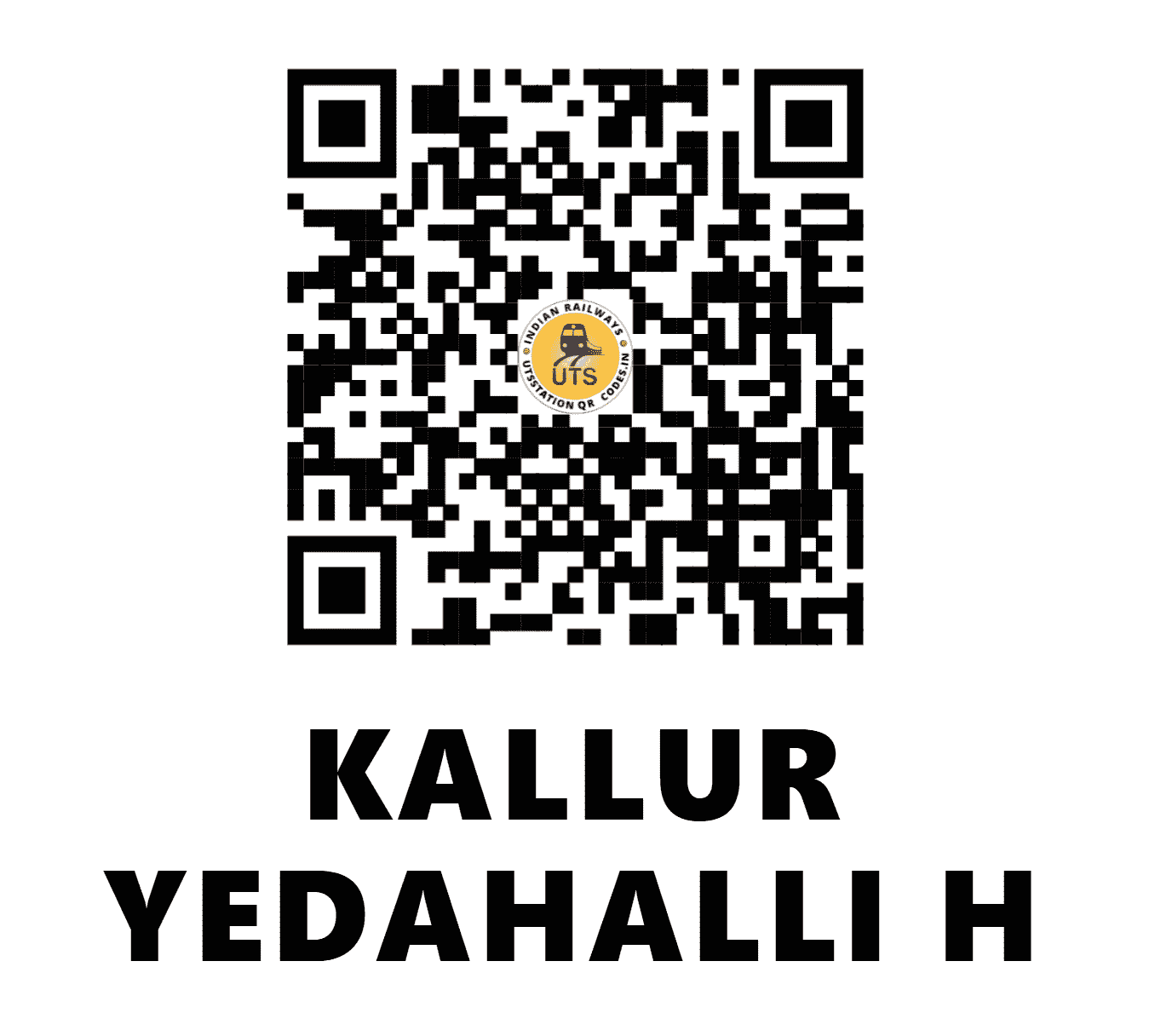UTS QR Code for KALLUR YEDAHALLI H - KLYH - SW (KARNATAKA)