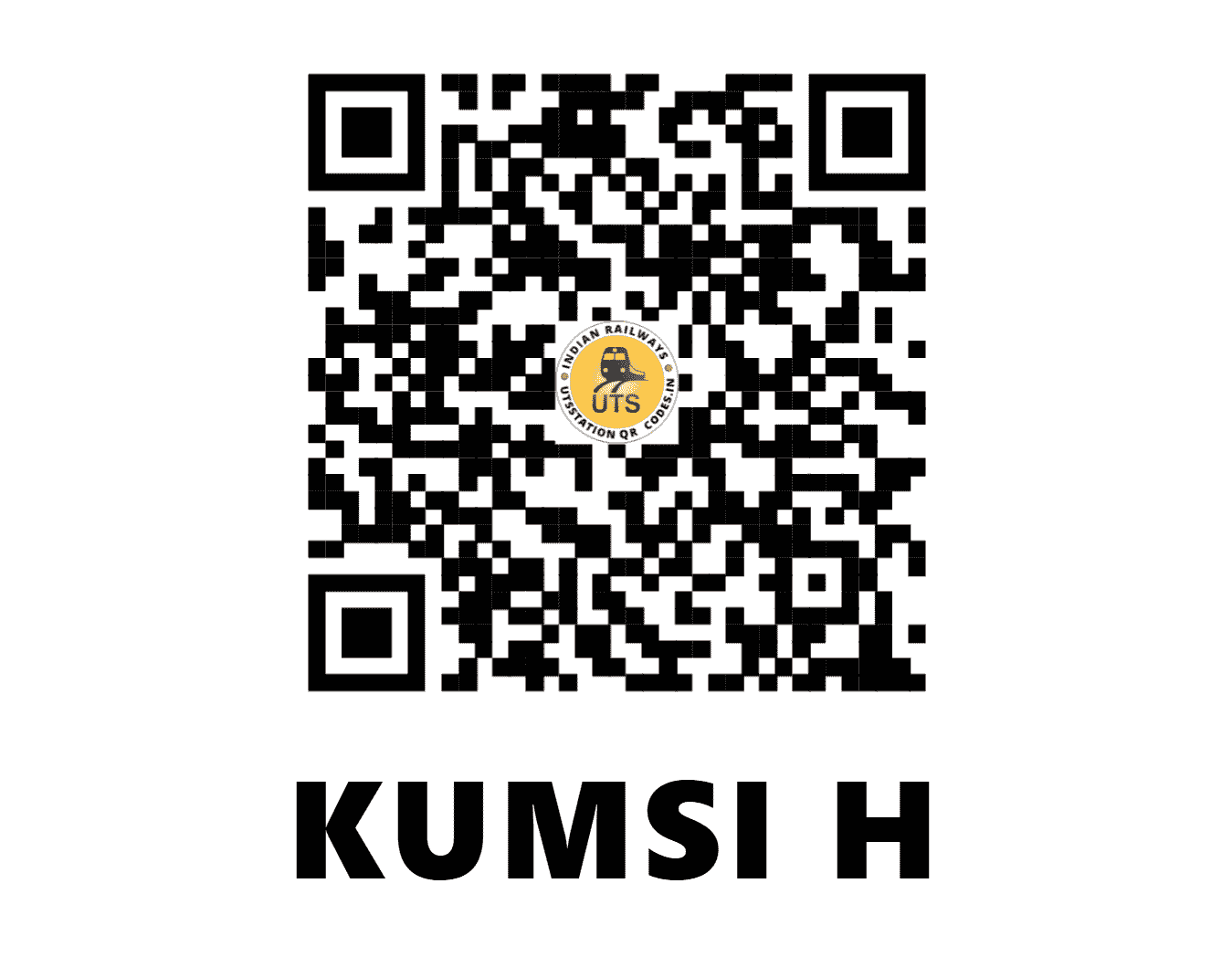 UTS QR Code for KUMSI H - KMSI - SW (KARNATAKA)