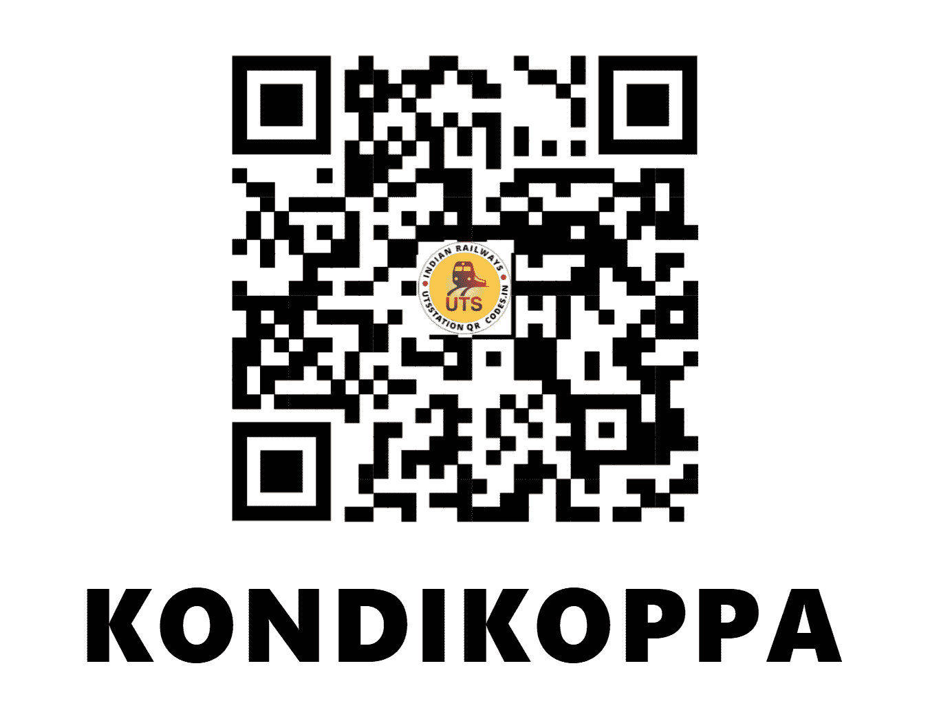 UTS QR Code for KONDIKOPPA - KNKP - SW (KARNATAKA)
