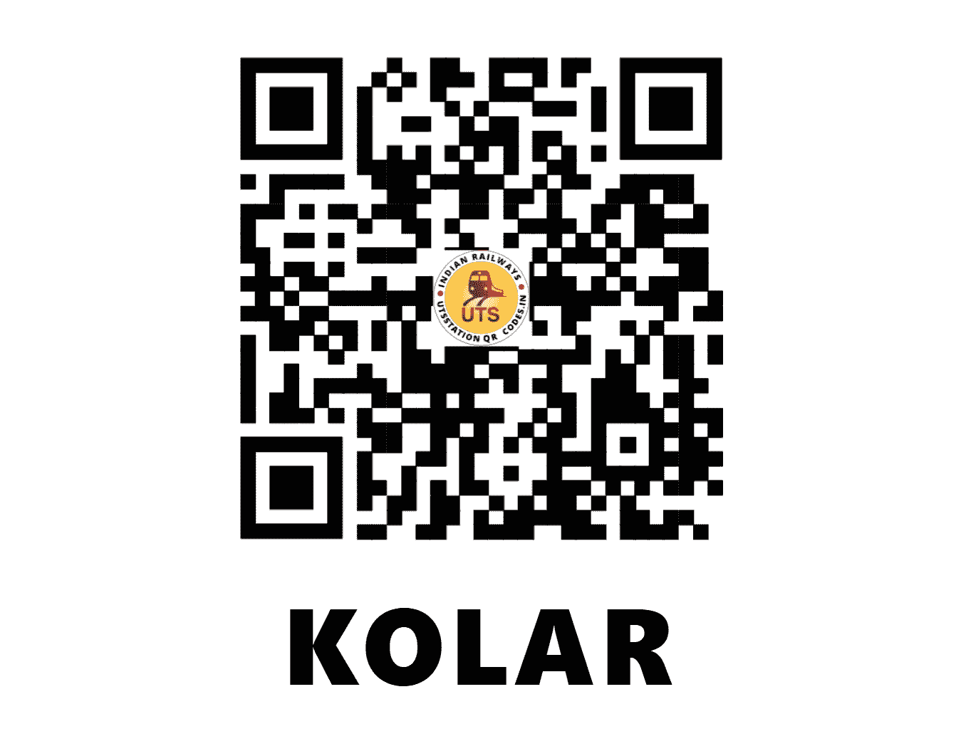 UTS QR Code for KOLAR - KQZ - SW (KARNATAKA)
