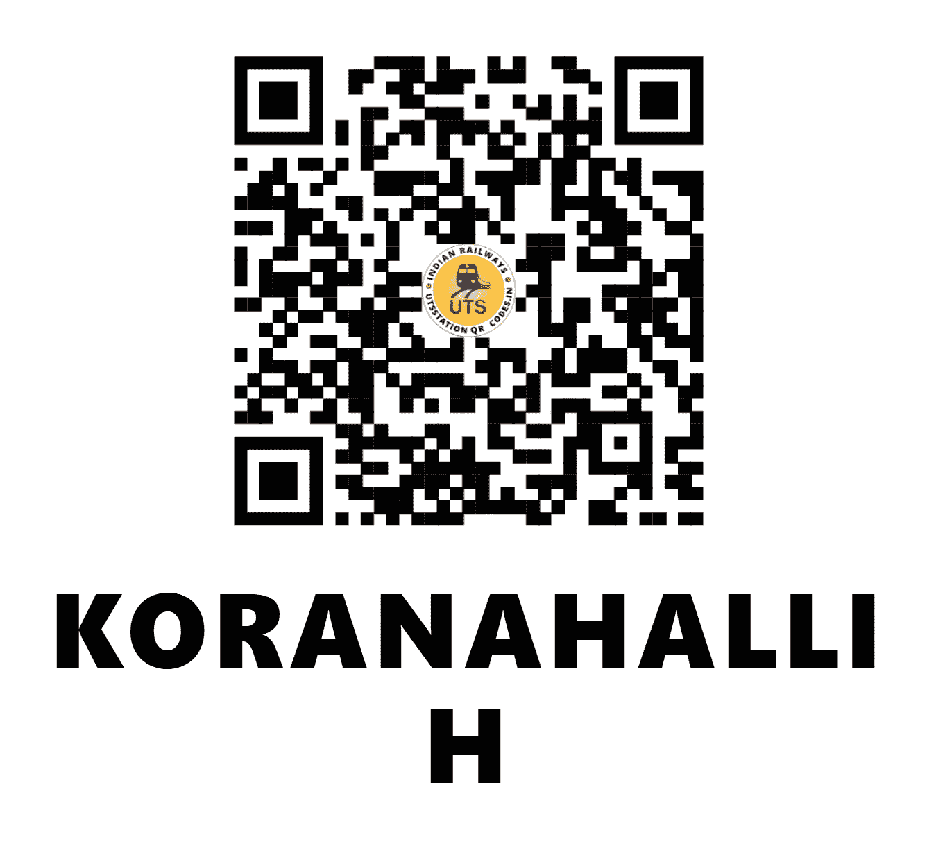 UTS QR Code for KORANAHALLI H - KRNH - SW (KARNATAKA)