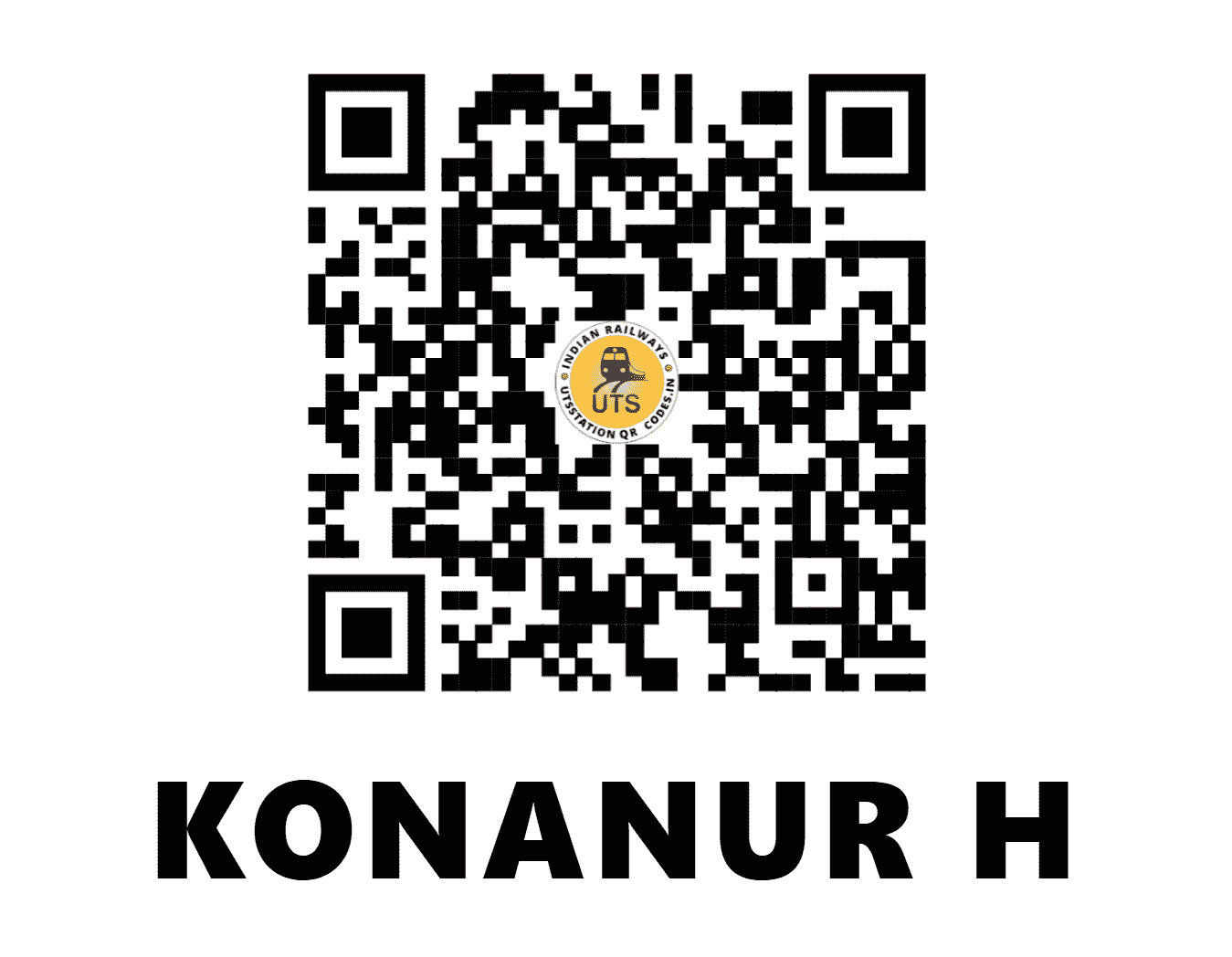 UTS QR Code for KONANUR H - KRNU - SW (KARNATAKA)