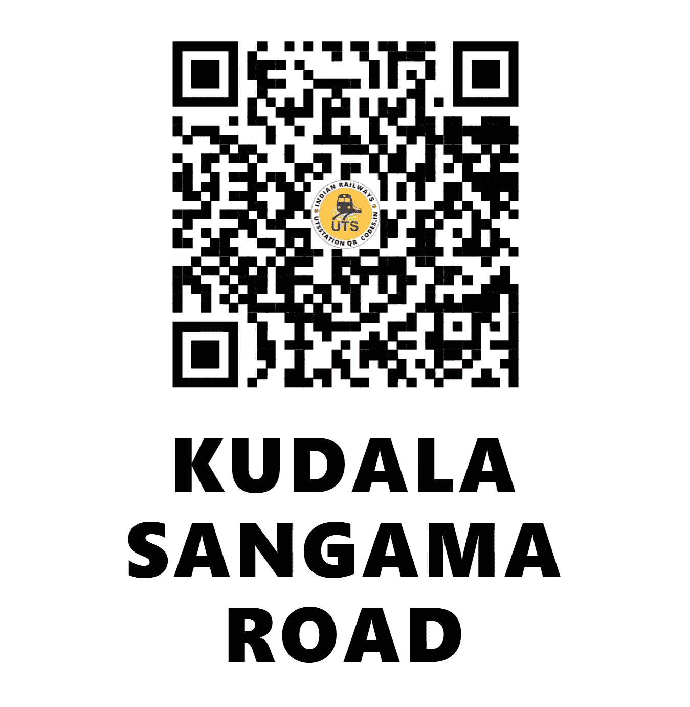 UTS QR Code for KUDALA SANGAMA ROAD - KSAR - SW (KARNATAKA)