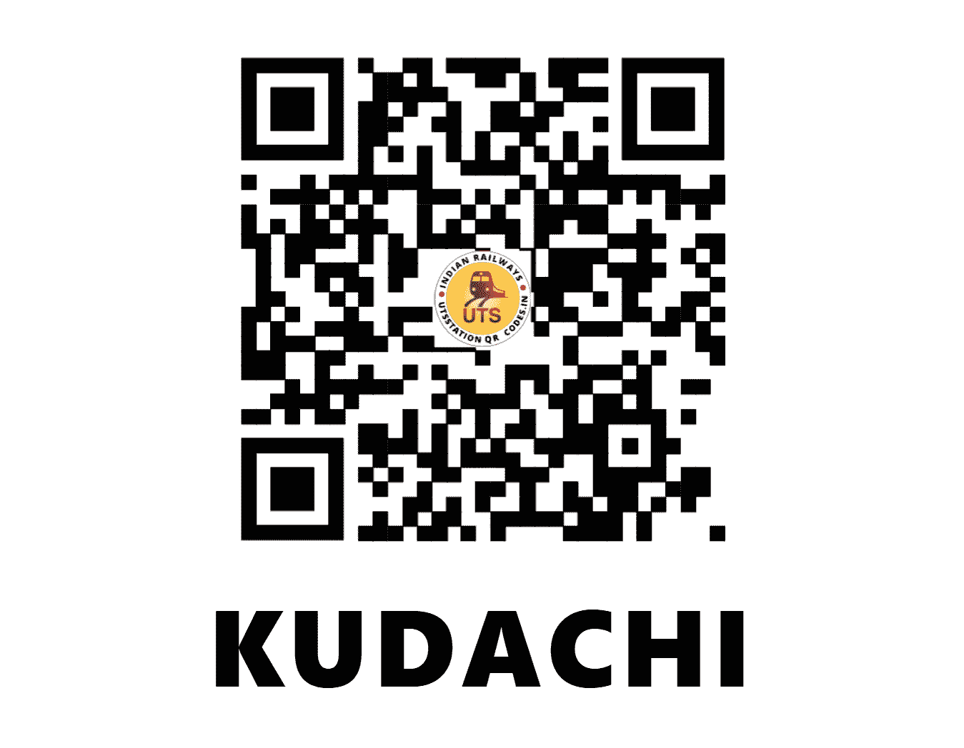 UTS QR Code for KUDACHI - KUD - SW (KARNATAKA)