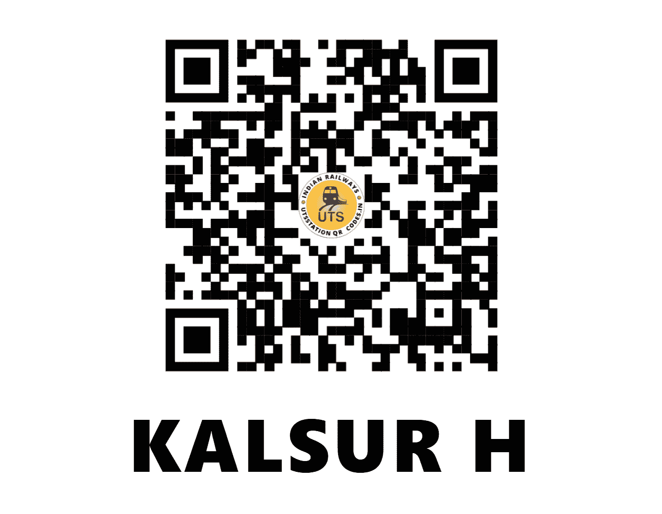 UTS QR Code for KALSUR H - KVS - SW (KARNATAKA)