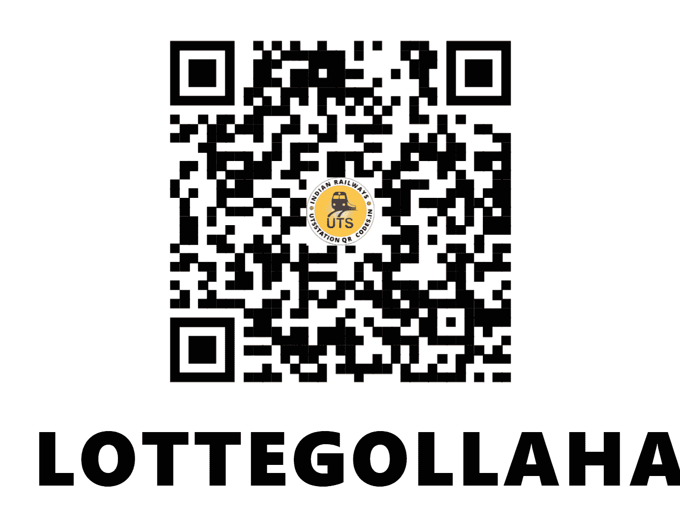 UTS QR Code for LOTTEGOLLAHALLI - LOGH - SW (KARNATAKA)