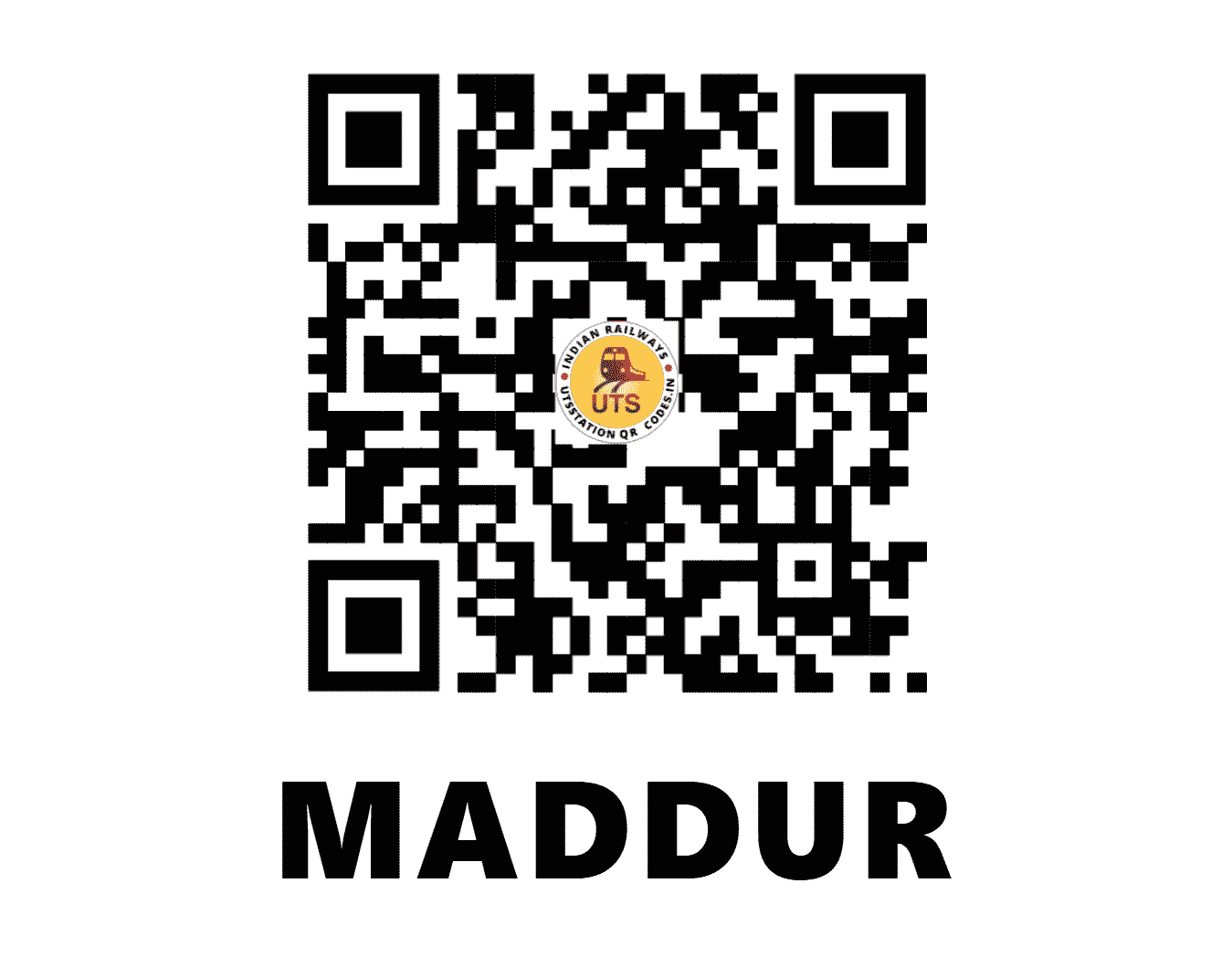 UTS QR Code for MADDUR - MAD - SW (KARNATAKA)