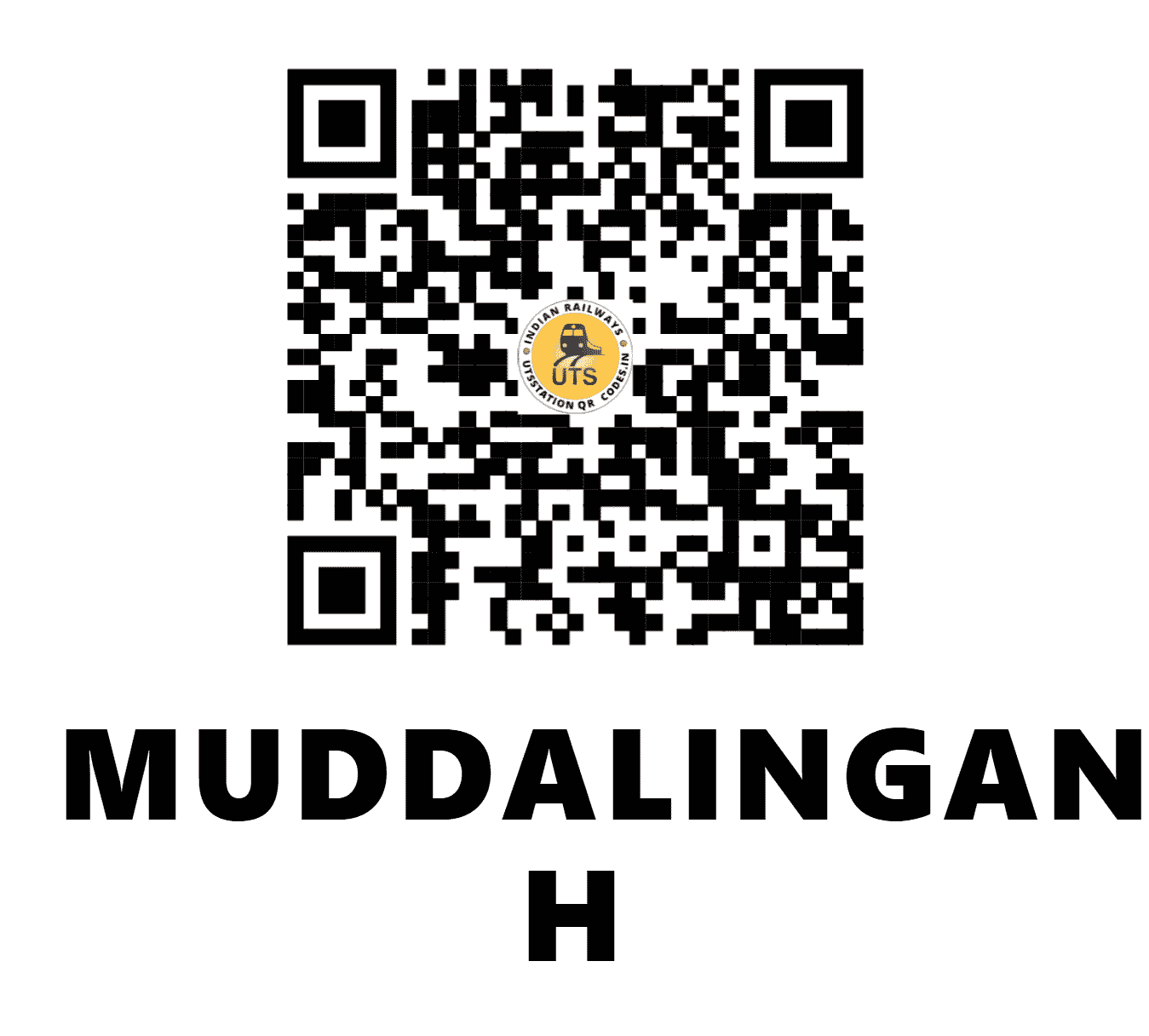 UTS QR Code for MUDDALINGANAHALLI H - MDLL - SW (KARNATAKA)